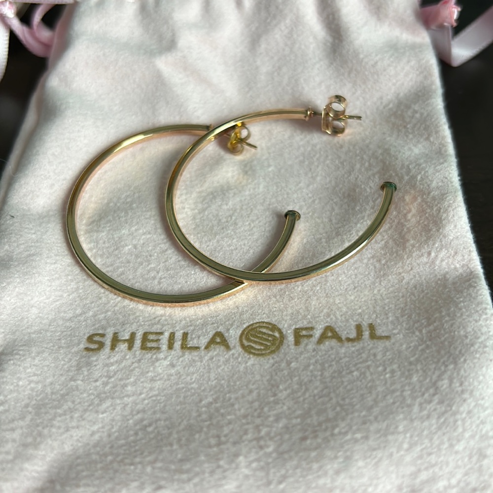 Rose gold hoops